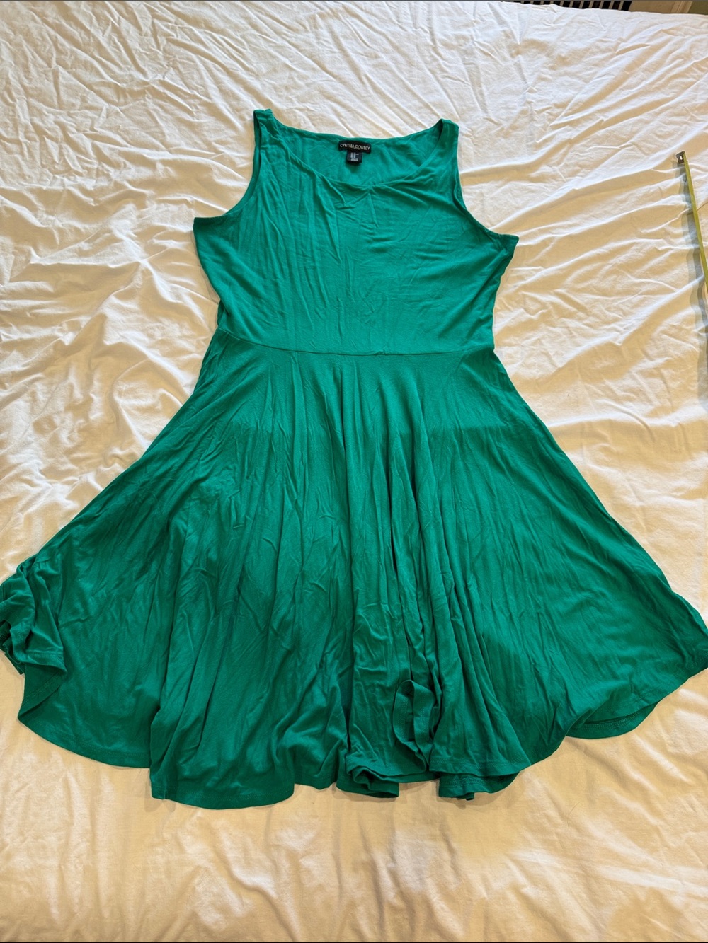 Cynthia Rowley Teal Green Sleeveless Midi Swing Dress